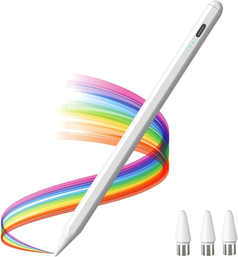 قلم لوحي عالي الدقة متوافق مع سامسونج ولينوفو وشاومي وهواوي وأندرويد وهونر وريدمي وآبل iPad Pro/Air/Mini/iPhone وشاشات اللمس للهواتف، قلم ستايلس فائق النعومة 1.5 مم، قلم ستايلس مغناطيسي