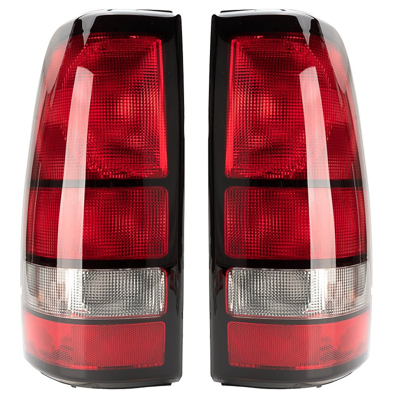 MiKaFex Tail Light Housing Compatible With 19992002 Chevy Silverado 1500 2500 3500 19992006 GMC Sierra Driver and Passenger Side Rear Brake Lamps Without BulbBlack Edge - Image 2