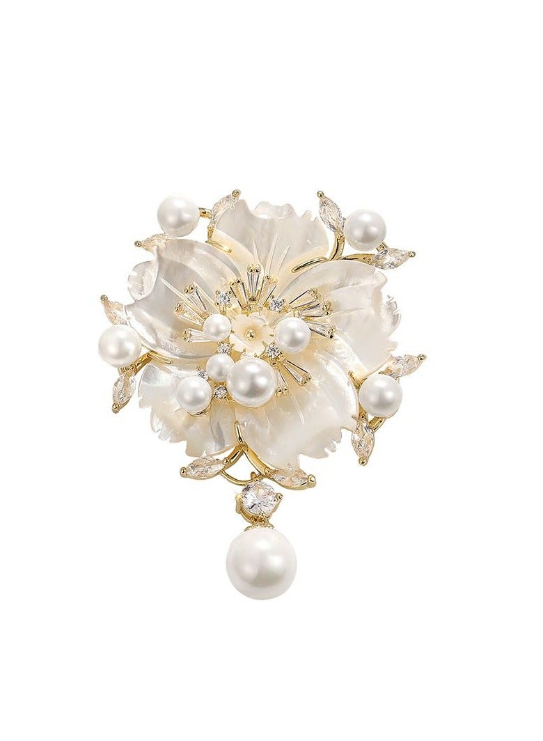 KUYING New Pearl Camellia Brooch  - Image 1