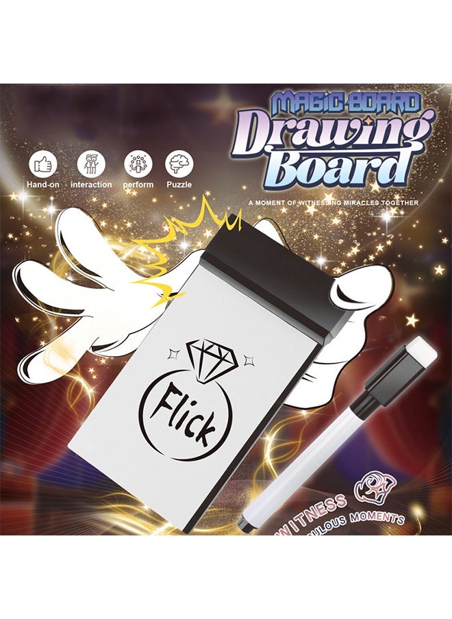 2 Pack Magic Flick Pads, Drawing Board Magic Props, Flick Pad Instantly Change The Picture on Notepad, Magic Tricks Props Drawing Board, Interactive Fun Expressing Flick Pad