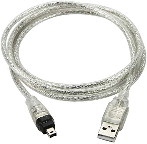 LÓVFEIFAN USB 2.0 Male to IEEE 1394 Mini 4Pin Male iLink Firewire DV Adapter Cord Cable Compatible with Sony DV - Image 1