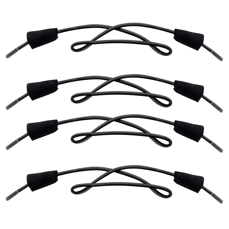 Endoto 2 Pairs Shoelaces for Hey Dude Elastic Strings Replacement Laces Shoes(Color:Black,Size:18Inch) - Image 1
