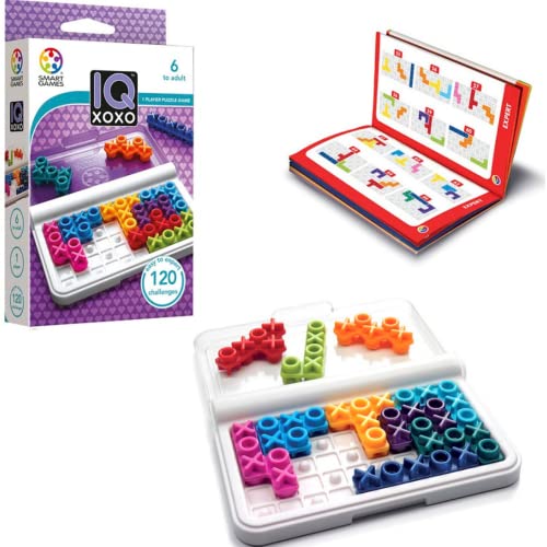 SmartGames لعبة السفر المحمولة SmartGames IQ XOXO مع 120 تحديًا للأعمار من 6 سنوات حتى البالغين - Image 1