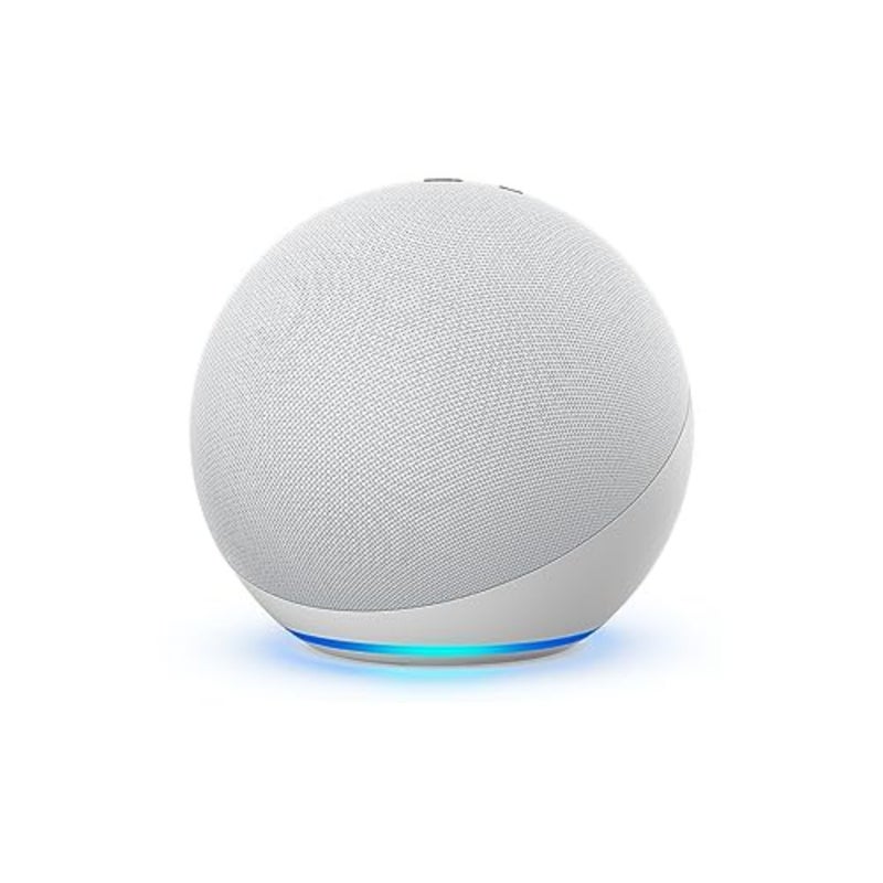 Echo 4th Gen smart bluetooth speaker with Alexa and premium sound Use your voice to control your smart home devices, play music or the Quran, and more (speaks English and Khaleeji) White - Image 2