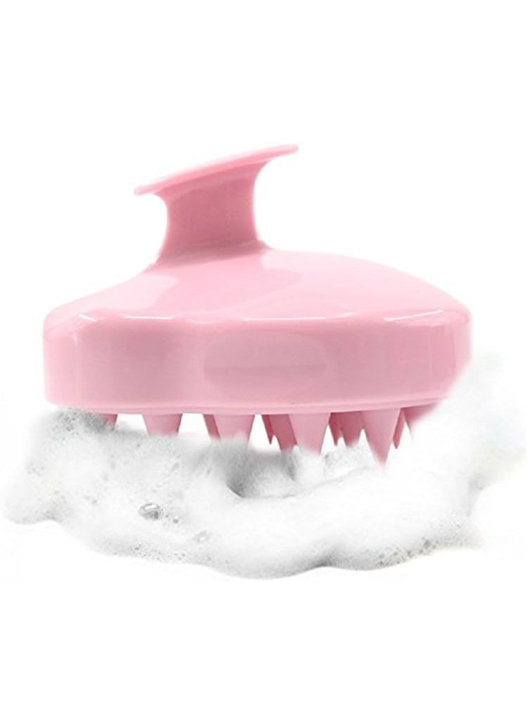 See You Always - See You Always Hair Scalp Massager Shampoo Brush Scalp Care Hair Wash Brush Silicone Comb  Pink - Image 1