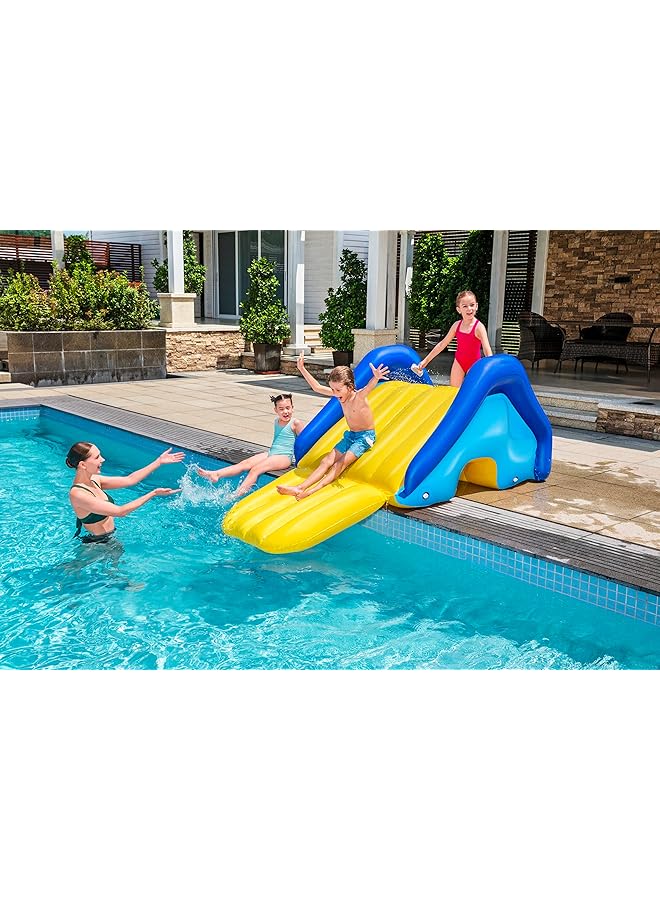 Bestway Inflatable Pool Water Slide | Pool Side Water Slide Built In Sprinkler Ages 3+ 2.47 M X 1.24 M X 1.00 M - Image 2