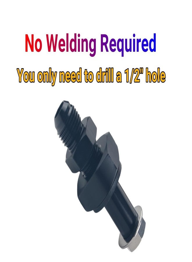 DEWHEL Universal 6AN Fuel Tank Return Line Fitting Bung Kit No Welding Required Aluminum - Image 5