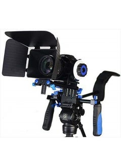 DSLR Rig Movie Kit Shoulder Mount Rig with Follow Focus and Matte Box for All DSLR Cameras and Video Camcorders