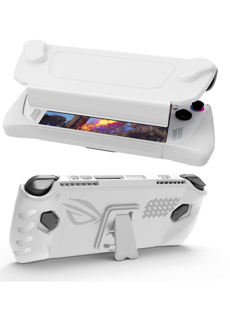 ASUS Rog Ally 2023 Full Protective Case - Shockproof, Non-Slip, Detachable Front Cover & Kickstand, White - Image 1