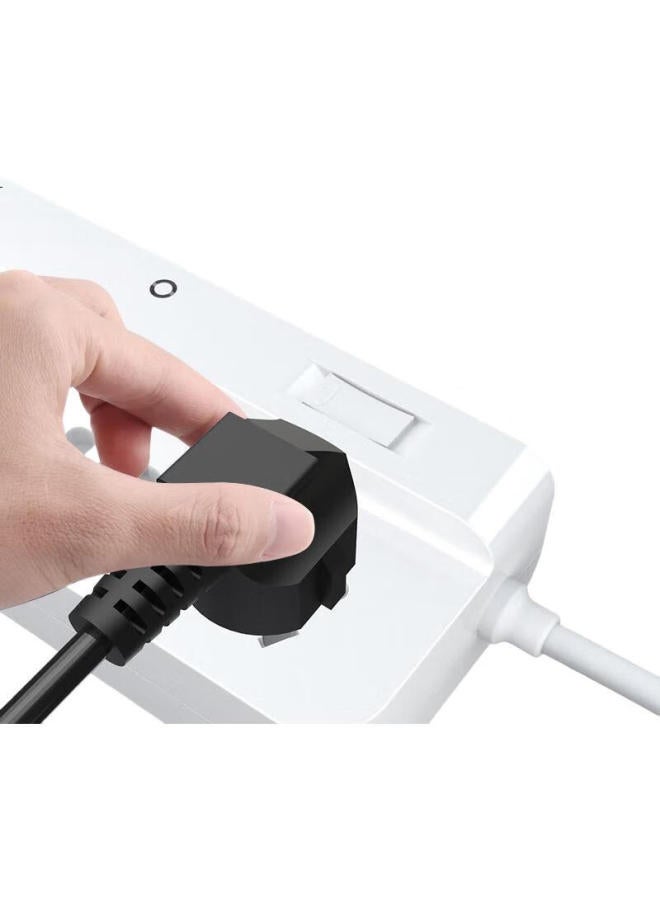 E-Elei Elei Computer Power Cord, 1 Meter, National Standard Three-Prong Universal, Suitable For Rice Cooker, Desktop Computer Case, Monitor, Printer Power Connection Cable, Adapter Plug - Image 1