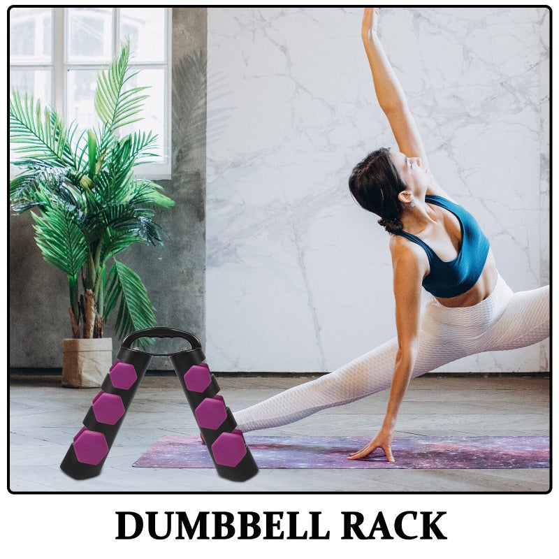 Dumbbell Rack: Rotating Three-Tier Weight Storage Organizer Storage Stand Training Dumbbell Holder for Gym and Fitness Equipment - Image 2