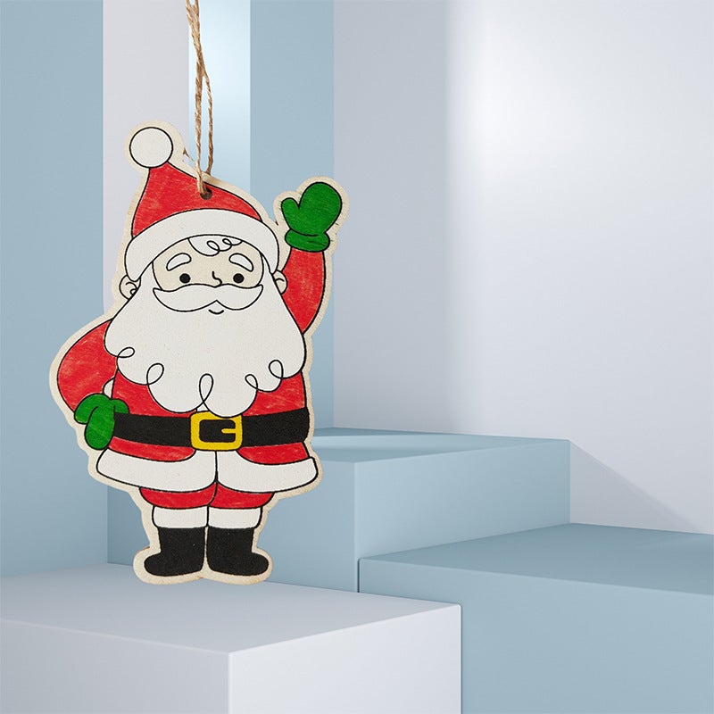 Christmas Easter Halloween Wooden Small Drawing Board Children'S Creative Graffiti Board Hand-Painted Decorations - Image 4