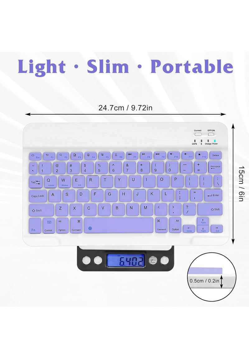 GULFLINK - Wireless Bluetooth Rechargeable Keyboard, Multi-Device Universal Bluetooth Keyboard, Portable Keyboard, Suitable for iOS Android, Windows iPad, Tablets MacBook (Dark Purple) - Image 1