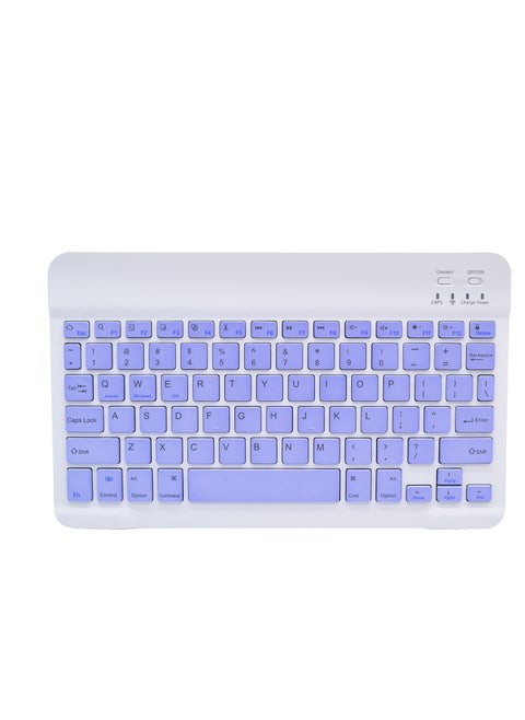Wireless Bluetooth Rechargeable Keyboard, Multi-Device Universal Bluetooth Keyboard, Portable Keyboard, Suitable for iOS Android, Windows iPad, Tablets MacBook (Dark Purple)