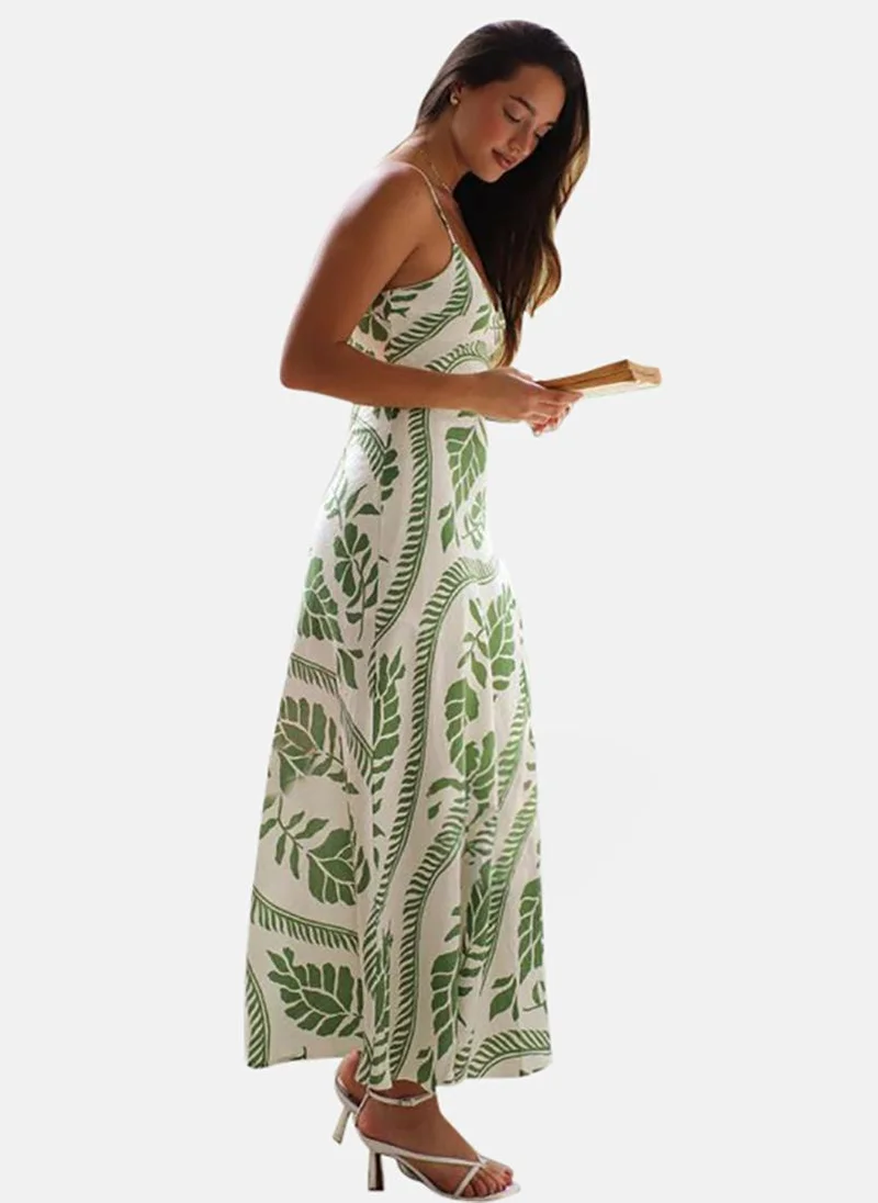 YUNIQEE Leaf Print Dress