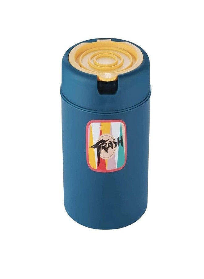 EAGEAN Tiny Plastic Garbage Can, Mini Trash Can with Lid, Random Color - for Bathrooms, Kitchens, Home Offices - 2 Liter - Image 1