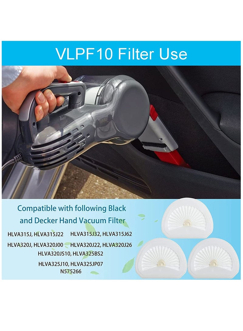مرشحات استبدال مكنسة لاوكويند VLPF10 لمكانس بلاك آند ديكر داست باستر المحمولة HLVA315J، HLVA320J، HLVA325J10، HLVA325BP07 - متوافقة مع N575266 و N600601 (6 عبوات) - Image 3