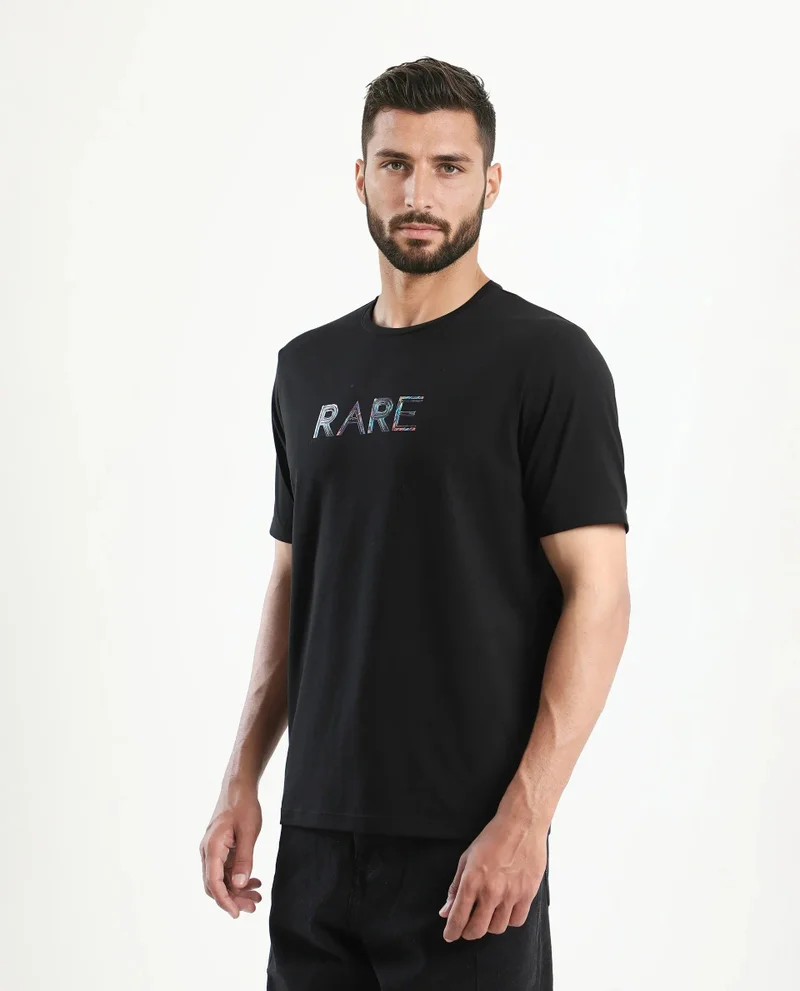 Rare Rabbit Men's Regular Fit Graphic Print T-Shirt