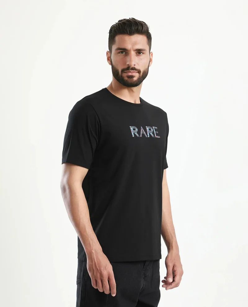 Rare Rabbit Men's Regular Fit Graphic Print T-Shirt