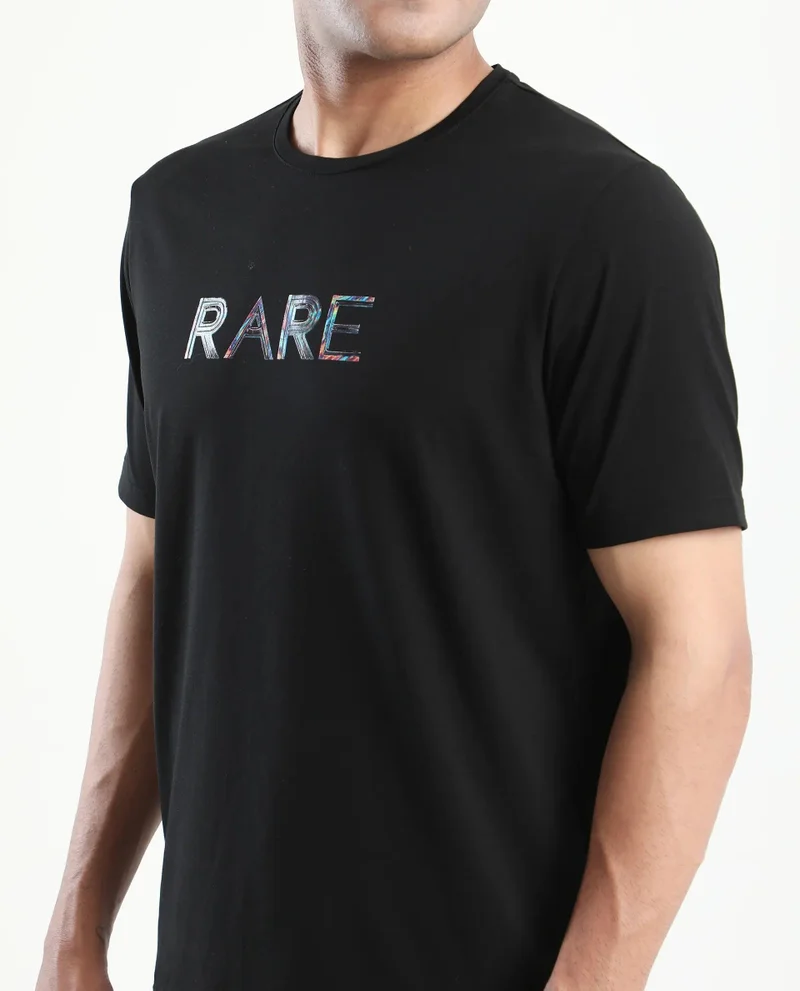 Rare Rabbit Men's Regular Fit Graphic Print T-Shirt