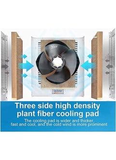 Wtrtr 50L Commercial Home Air cooler Outdoors Water-Cooled Moving Air Cooler, Home Air-Conditioning Fan 3-In-1 Evaporative Air Cooler with 3-Speed Adjustment, Wide-Angle Air Supply  - Image 4
