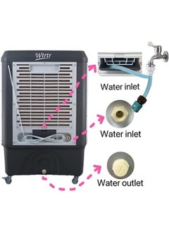 Wtrtr 50L Commercial Home Air cooler Outdoors Water-Cooled Moving Air Cooler, Home Air-Conditioning Fan 3-In-1 Evaporative Air Cooler with 3-Speed Adjustment, Wide-Angle Air Supply  - Image 5