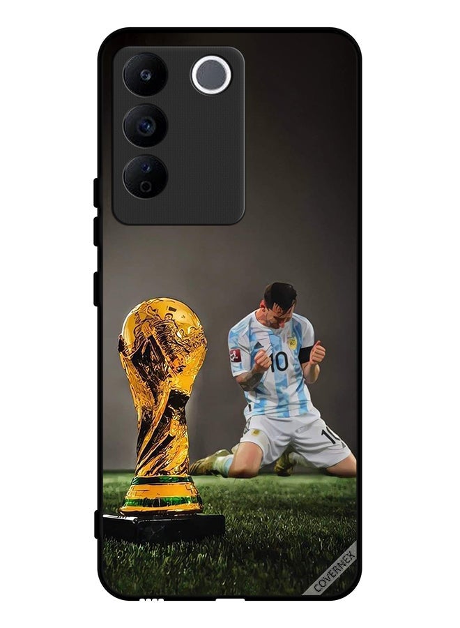 Covernex Protective Case Cover For Vivo V27e Leo Messi & Fifa Trophy - Image 1