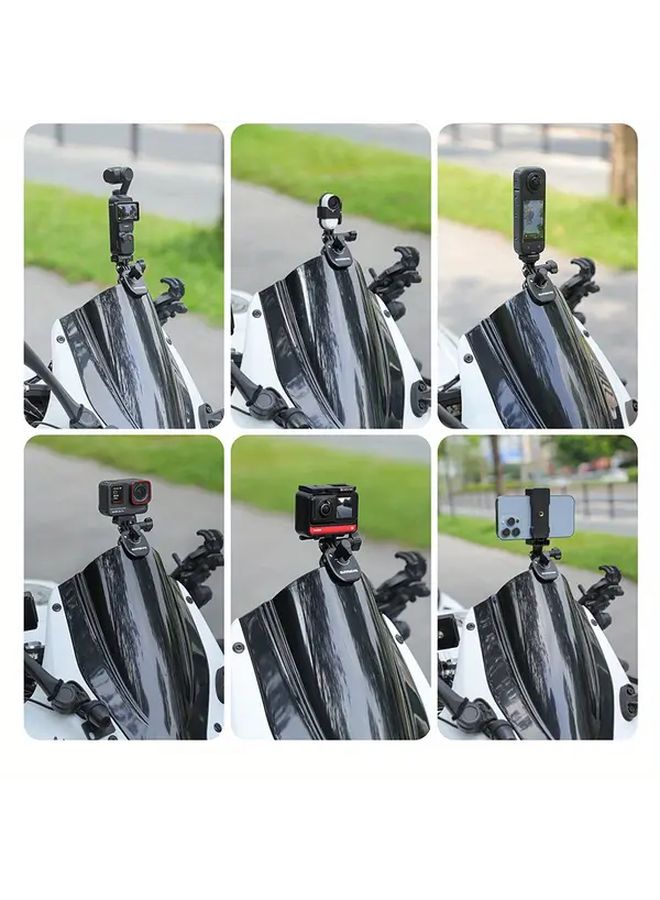 Windshield Bracket Motorcycle Mount For DJI Action 5 Pro 4 GoPro Pocket 3 Insta360 X4 Go 3S - Image 3