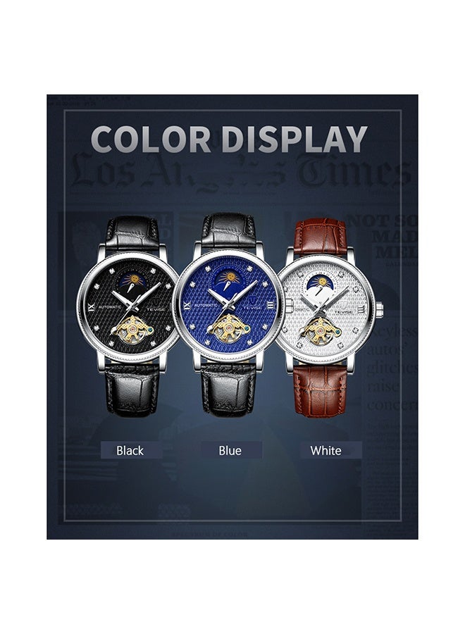Tevise Men's Leather Band Chronograph Wrist Watch - Image 2