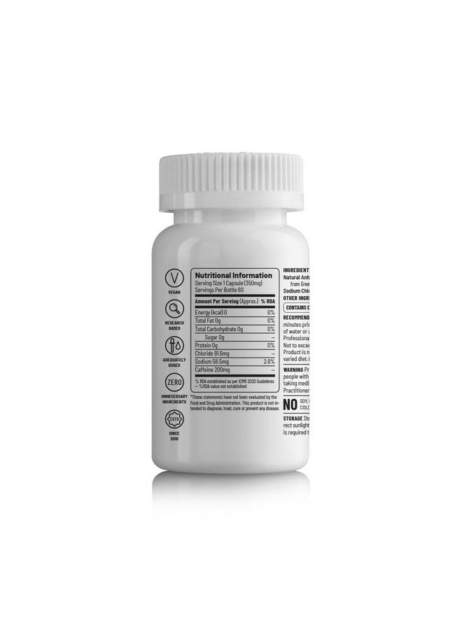 Unived Natural Caffeine Capsules 200mg, for Energy & Alertness, 60 Vegan Capsules - Image 2