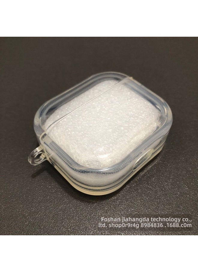 Apple Bluetooth Earphone Case AirPods1/2/3/4/Pro/Pro2 Protective Case Tpu Full Transparent Bread-Color:Fully Transparent Color-Applicable Models:Airpods 1/2 Generation