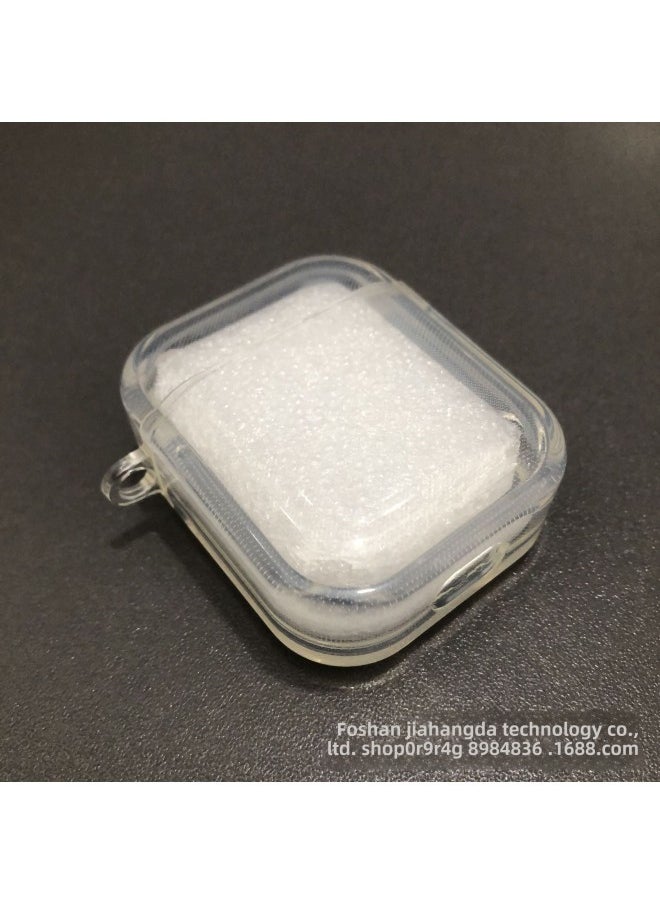 Apple Bluetooth Earphone Case AirPods1/2/3/4/Pro/Pro2 Protective Case Tpu Full Transparent Bread-Color:Fully Transparent Color-Applicable Models:Airpods 1/2 Generation