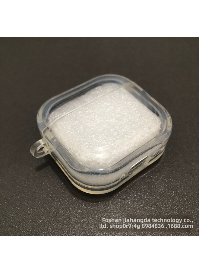 Apple Bluetooth Earphone Case AirPods1/2/3/4/Pro/Pro2 Protective Case Tpu Full Transparent Bread-Color:Fully Transparent Color-Applicable Models:Airpods 1/2 Generation