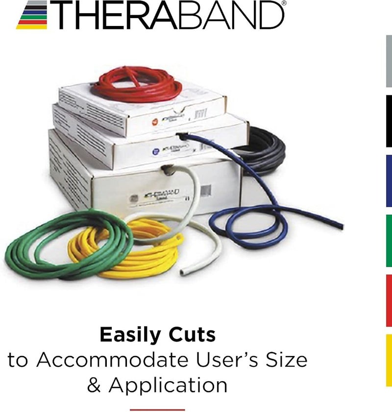 ثيرا باند أنبوب مقاومة من اللاتكس من THERABAND Professional مع مقابض ناعمة للتمارين الرياضية، العلاج الطبيعي، تمارين البيلاتيس، التمارين المنزلية، وإعادة التأهيل، اللون أحمر - Image 5