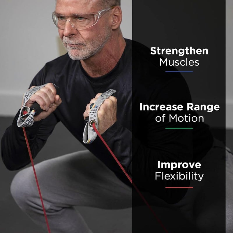 ثيرا باند أنبوب مقاومة من اللاتكس من THERABAND Professional مع مقابض ناعمة للتمارين الرياضية، العلاج الطبيعي، تمارين البيلاتيس، التمارين المنزلية، وإعادة التأهيل، اللون أحمر - Image 2