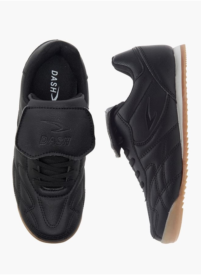 Dash Boys Stitch Detail Sneakers with Lace-Up Closure  - Image 1