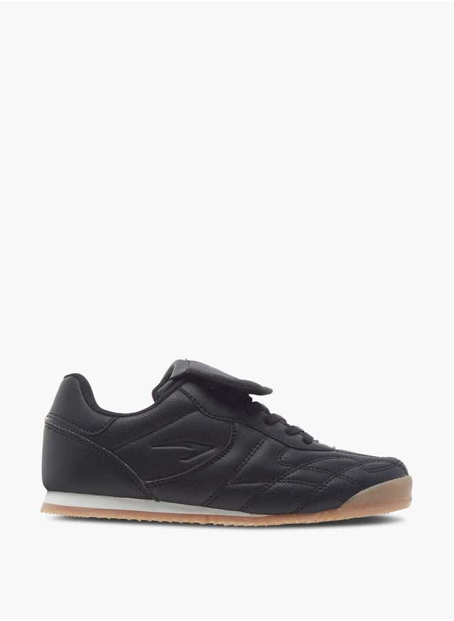 Dash Boys Stitch Detail Sneakers with Lace-Up Closure  - Image 3