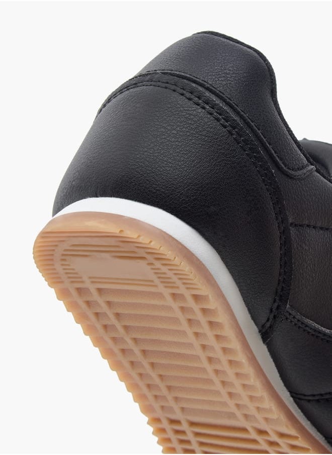 Dash Boys Stitch Detail Sneakers with Lace-Up Closure  - Image 5