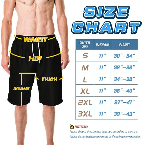 Srnede Mens Swim Trunks Swimming Trunks Swim Shorts Quick Dry 11 Inch with Mesh Lining Funny Swimwear Bathing Suits - Image 4