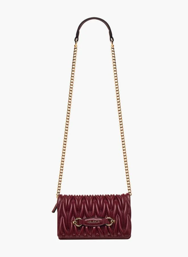 سيليست حقيبة كروس مبطنة بحزام سلسلة