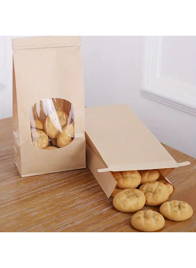 30 Pcs Kraft Bread Bags With Oil Proof Lining And Seal Clips - Image 4