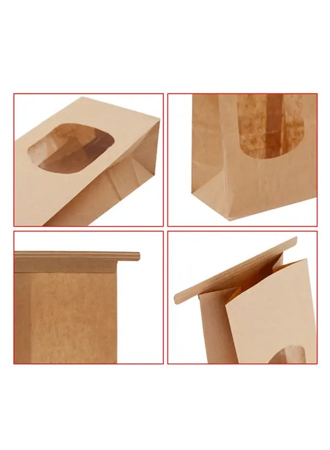 30 Pcs Kraft Bread Bags With Oil Proof Lining And Seal Clips - Image 5