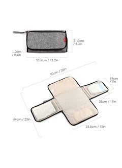 insular Insular Portable Baby Changing Pad Foldable Waterproof Diaper Bag 3 Layers Multiple Pockets Travel Mat for Infants Newborns  - Image 5