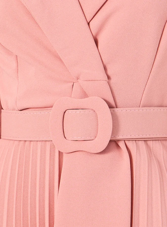 Styli Pleated Blazer Dress