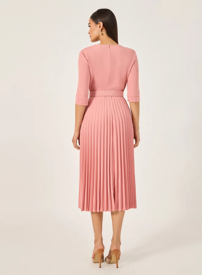 Styli Pleated Blazer Dress