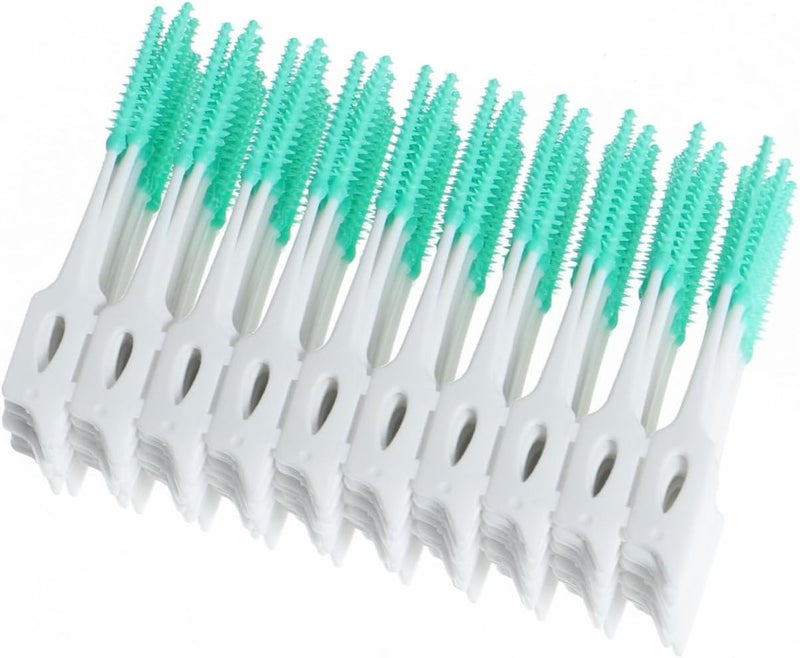 SUPVOX Interdental Brushes Dental Floss Sticks Portable Oral Tooth Clean 160pcs Light Green - Image 4