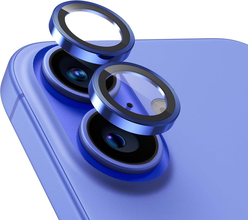 Upcommon UARMOR Camera Lens Protector for iPhone 17, 16 & 16 Plus - 9H Tempered Glass, Blue - Image 1