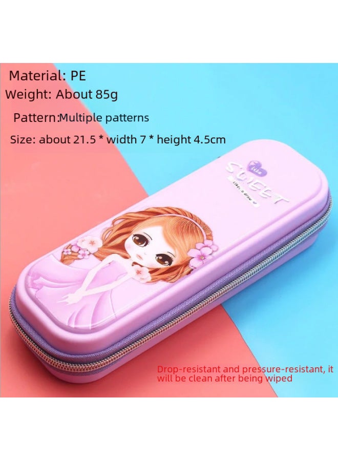 Simple Primary School Kindergarten Cartoon Fragrance Children Girl First Grade Cute Stationery Box Boy Pencil Case Waterproof - Image 3