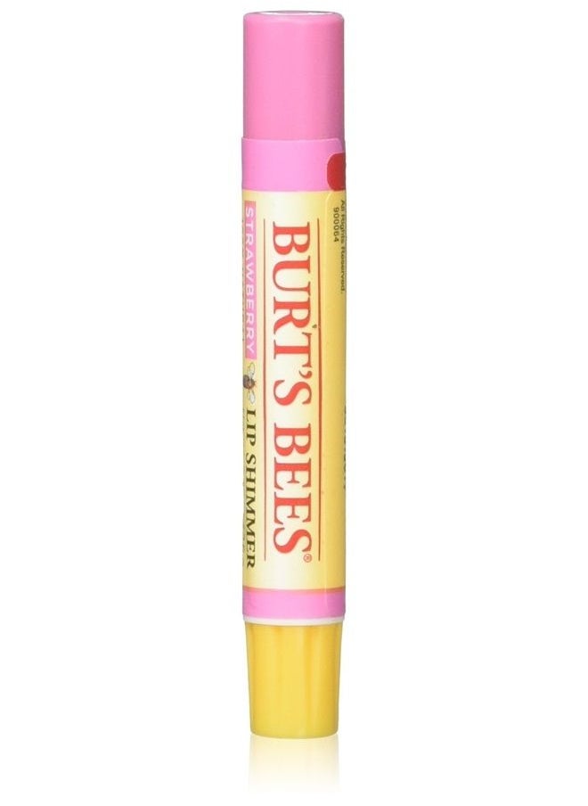 Burt's Bees - Lip Shimmer Strawberry, 0.09 Ounce (Pack of 4) - Image 1