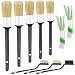 HMPLL 10pcs Car Detailing Kit Premium Detailing Brush Set Includes 5 Soft Car Detailing Brushes 3 Wire Brush 2 Air Vent Brush for Cleaning Car Interior and Exterior Detailing White - Image 2